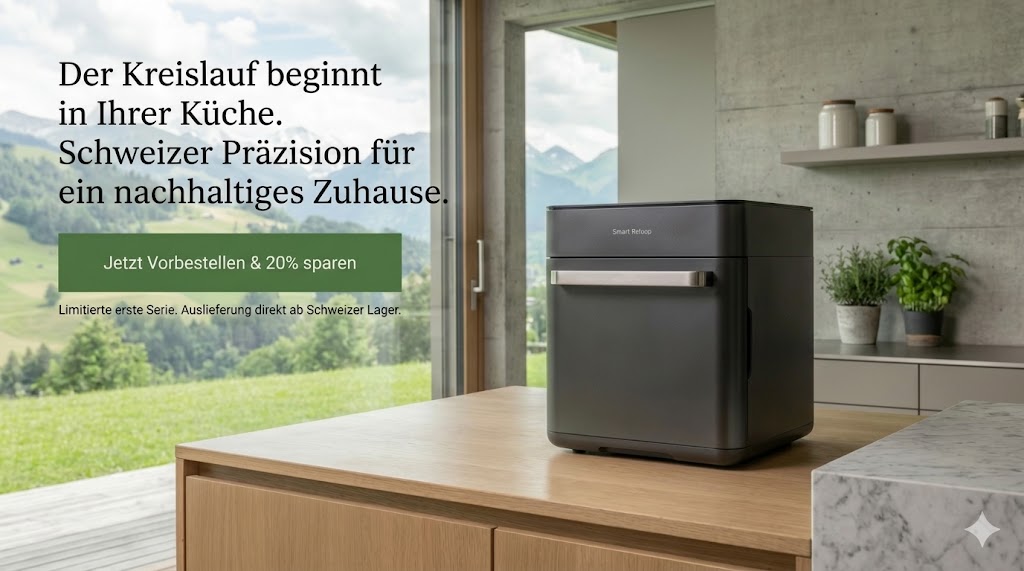 Smart Reloop Pro Bio-Komposter in moderner Küche