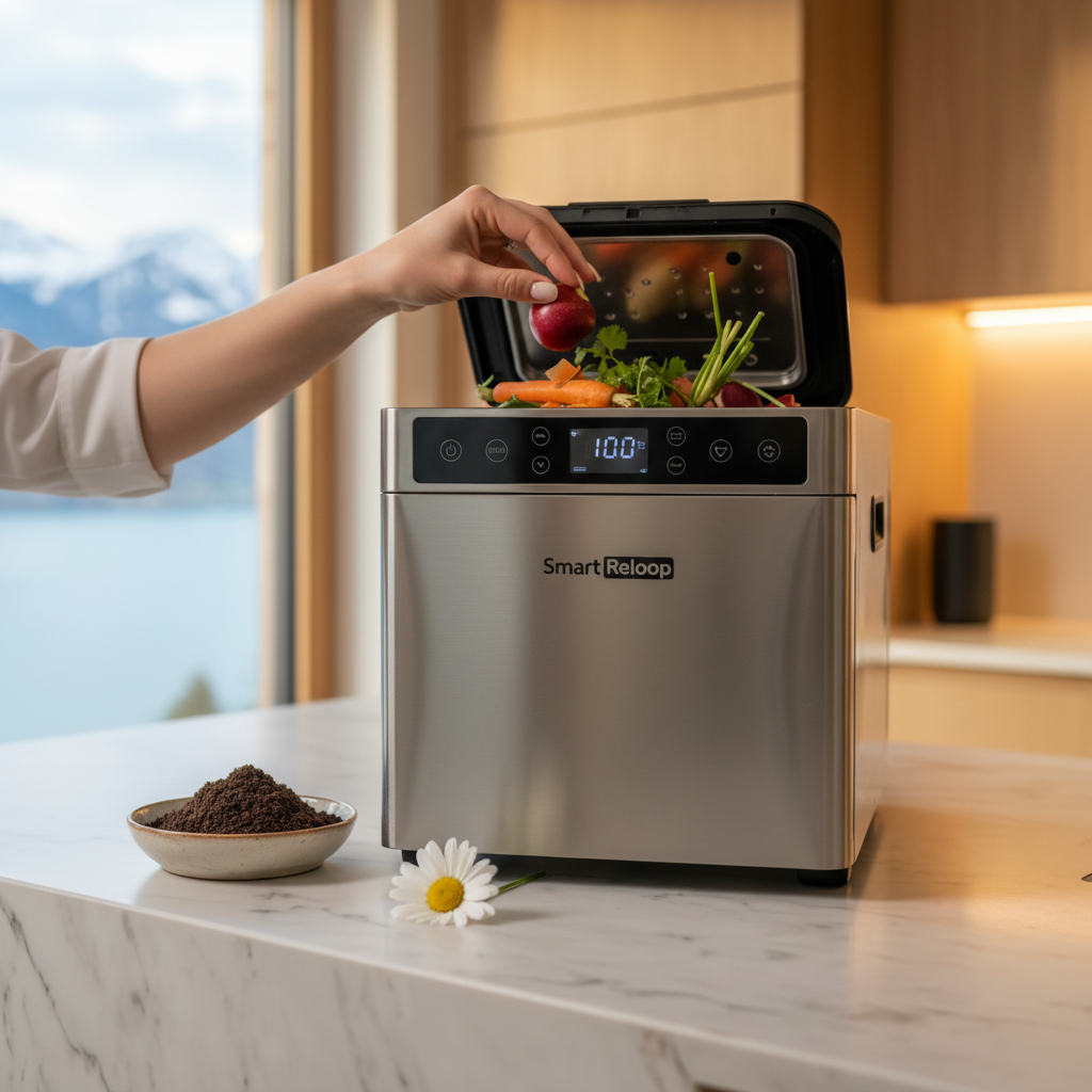 Elegante Hände mit Gemüse und Smart Reloop Pro